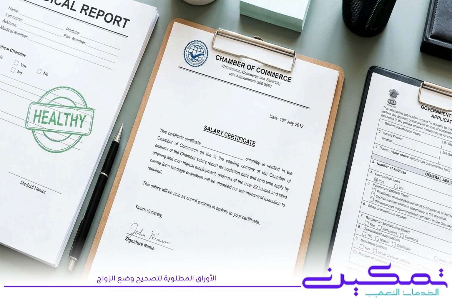 الأوراق المطلوبة لتصحيح وضع الزواج